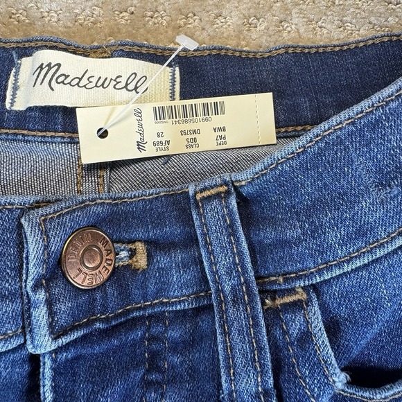 Womens Madewell Medium Wash Jeans Size 27 Slim Skinny Roadtripper Stretch Dark - Picture 2 of 13